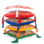 Grand choix coussin tibétain motif dorjé 5 couleurs