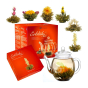 Composition coffret Creano 6 felrus de thé blanc et théière verre borosilicate 500ml
