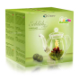 Box Creano théière et 6 fleurs de thé vert aromatisé 