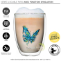 Verres borosilicates Creano coffret collection colourfly papillon