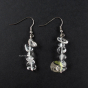 Boucle d'oreilles cristal de roche pierre minérale naturelle