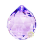 Boule violette à suspendre cristal feng shui facetté harmoniser une pièce