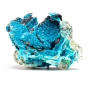 Morceau de cuivre natif avec de la calcédoine et de la chrysocolle 