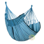 Cumbia organic blue zebra fauteuil hamac certifié GOTS