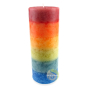 Bougie chakras rainbow arc-en-ciel s'ouvre comme une fleur