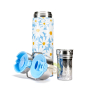 Bouteille isotherme ouverte double paroi Daisy blue Leeza