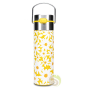 Tisanière isotherme double paroi daisy yellow Leeza filtre inoxydable