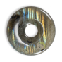 Donut 30mm pi chinois en labradorite pendentif en pierre naturelle