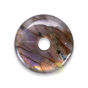 Pendentif labradorite donut 30 mm pierre naturelle bijoux pi chinois