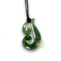 Maori bijoux pendentif double koru jade vert poumanu