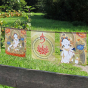 Divinité tibétaine drapeaux Tara blanche guirlande à accrocher méditation