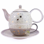 Set de thé individuel égoïste théière tasse lueur d'or