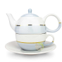 Service complet thé céramique peinte tisane infusion