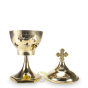 porte encens laiton avec croix encensoir dorée