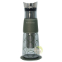 Flasque en verre avec filtre et bouchon Inox Eve by Eigenart circular green