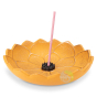 Brûle encens Iwachu lotus jaune en fonte japonais méthode ancestrale