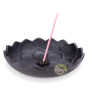 Brûle parfum lotus japonais Iwachu en fonte noir encens traditionnel