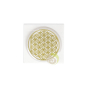 Sticker fleur de vie 3D autocollant gaufré or  géométrie sacrée