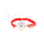 bracelet naturel corail chanvre charme fleur daisy fabrication artisanale