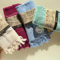 Dolce fouta améthyste en coton bio 90 x 170 cm hammam plage