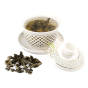 Testeur à thé gaiwan blanc nid d'abeilles céramique fine