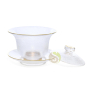 Testeur à thé gaiwan or zhong en verre craquelé 130ml pour dégustation