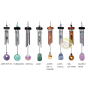 Carillon pierre minérale 4 tubes Woodstock chimes girouette gemme