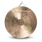 Gong Ø 55 cm en bronze lotus noir Or à suspendre pour décoration méditation