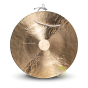 Gong Ø 70 cm en bronze yin yang noir Or à suspendre pour décoration méditation