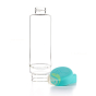 Bouteille de voyage INU! avec pierre de cristal VitaJuwel bleu océan