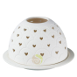 Photophore porcelaine brûle parfum Cœur 