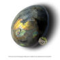 Oeuf 184g labradorite pierre naturelle polie avec reflet 