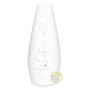 Lampe lumière tamisée fleurs d'hibiscus en porcelaine ajourée