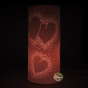 Lampe tamisé cœur blanche électrique céramique 