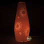 Lampe d'appoint lumière tamisée ajourée blanche électrique fleurs des champs