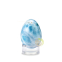 Pierre collection Larimar oeuf pièce unique bleu mer clair