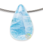 Pendentif cabochon larimar bleu rare bijoux luxe