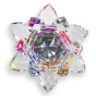 Cristal énergétique fleur multicolore en forme de lotus énergie Chi