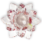 Décoration feng shui en cristal fleur de lotus rouge