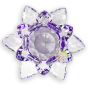 Lotus décoration violet cristal feng shui prospérité et chance 