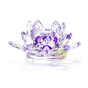 Fleur porte bonheur lotus violet cristal feng shui déco d'intérieur 