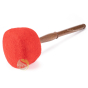 Maillet gros bol tibétain et gong bois et feutrine rouge