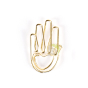 Trombone main de Bouddha en acier doré pour marque page