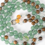 Détails mala enroulé aventurine et bois de santal avec charme OM en argent 925