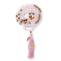 Mala quartz rose et bois de santal 108 avec charme OM et feuille en plaqué or rose
