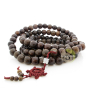 Mala 108 perles bois de santal tibétain roue de vie 