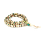 Mala os blanc chapelet tibétain 108 perles bijoux avec inscrutations