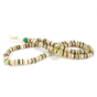Mala tibétain os blanc & incrustations bijoux 108 perles 