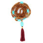 Mala collier turquoise argent plaqué or 22 carats yoga bohème chic