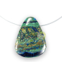 Pendentif en pierre d'azurite malachite unique 